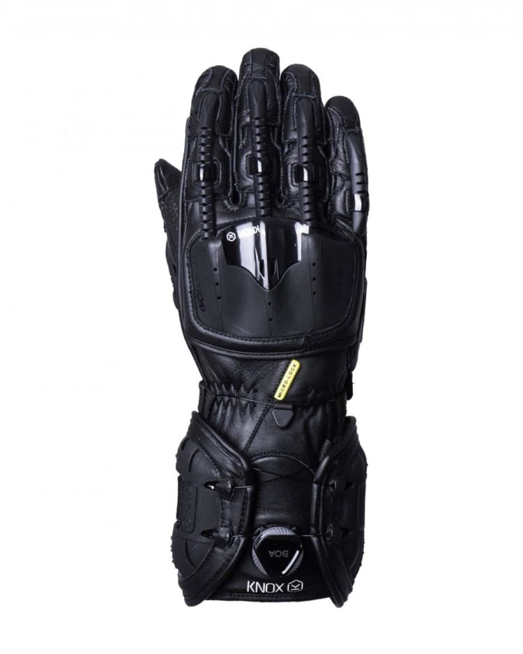 Knox Hanbury Glove Sand Black Leather Motorcycle Gloves New 