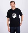 Casual-Camiseta-Optical-Negro-3