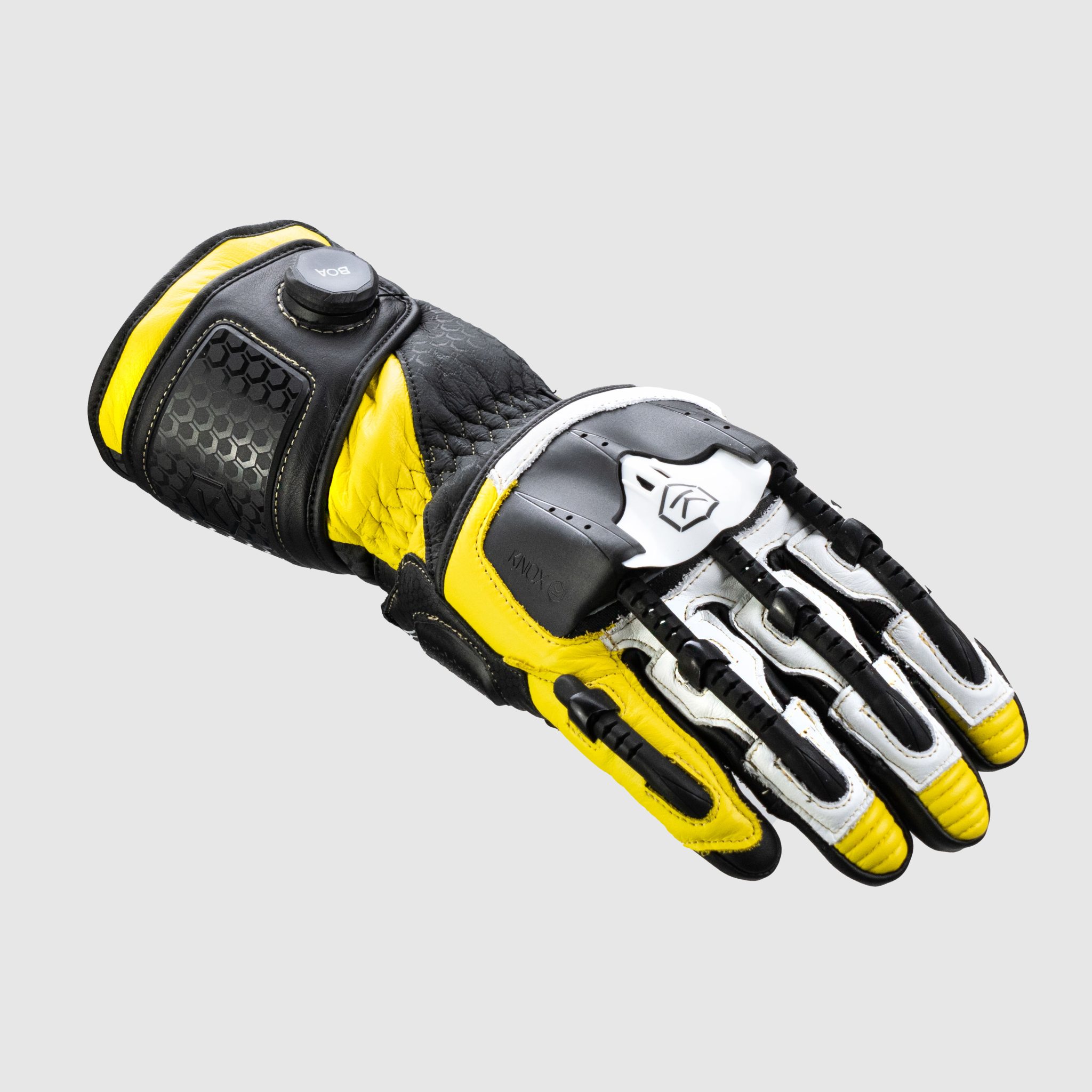 Knox Handroid オートバイレーシングガントレット Handroid Gloves MK5 – Yellow - Knox