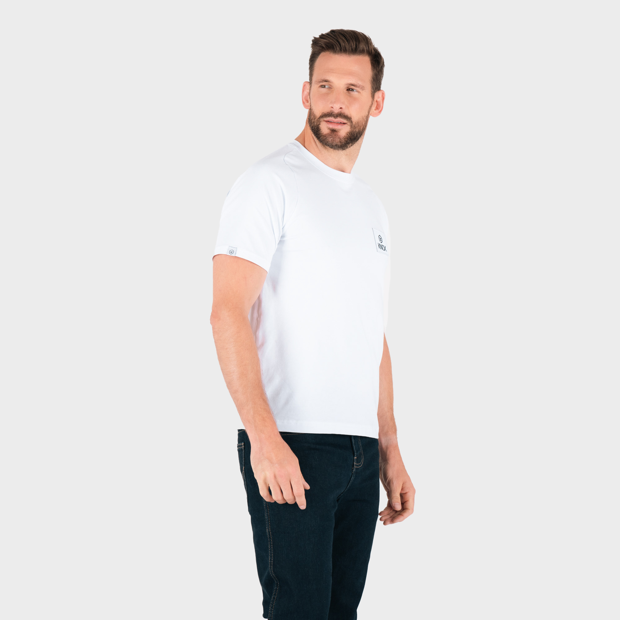 ウーブンパッチTシャツ - ホワイト - ノックス
