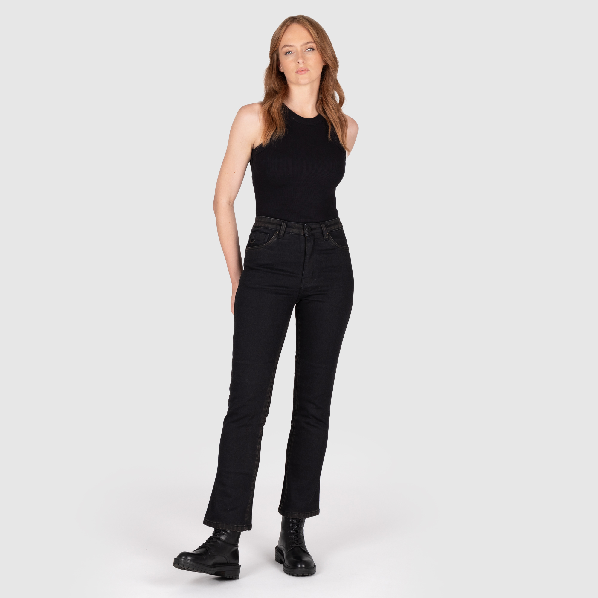 Women’s Cartmel Kick-Flare Jeans – Black – Short Leg