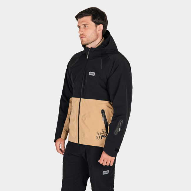 Modra Men's Waterproof Jacket - Black/Sand