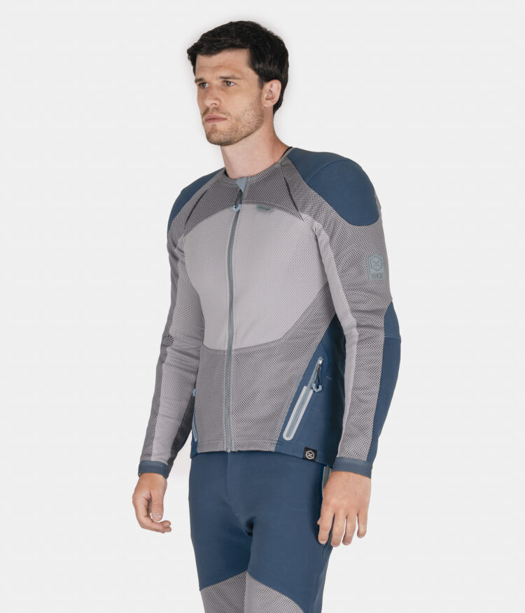 Petrol Blue - Urbane Pro Move Armoured Shirt - Mens-10