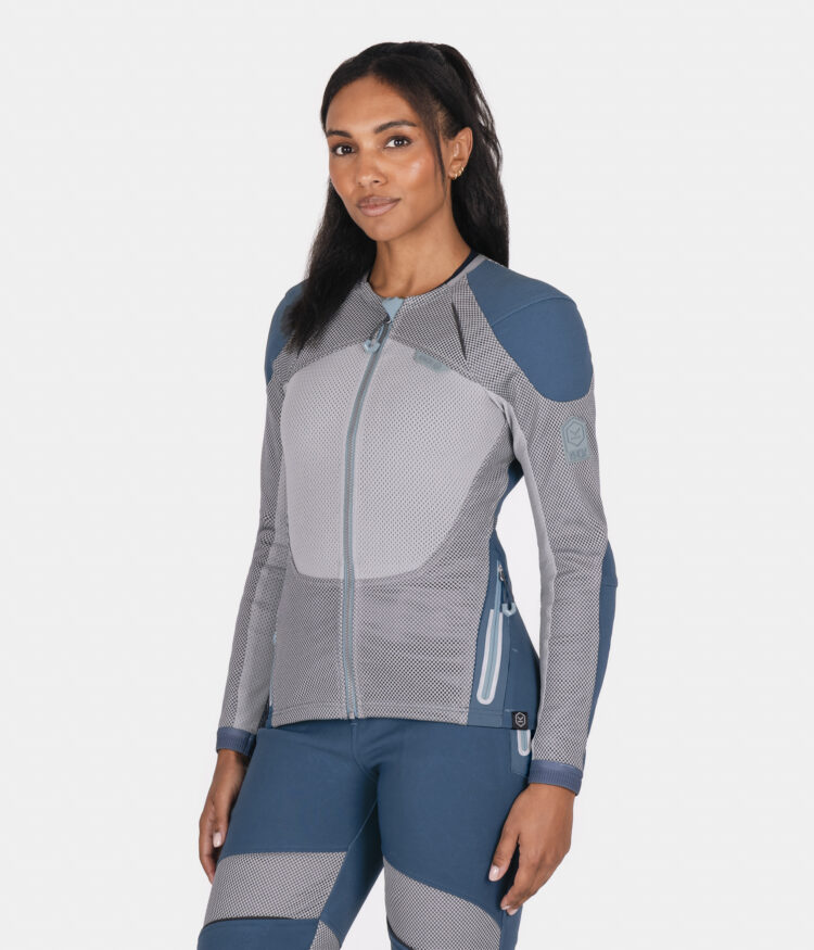 Petrol Blue - Urbane Pro Move Armoured Shirt - Womens-14